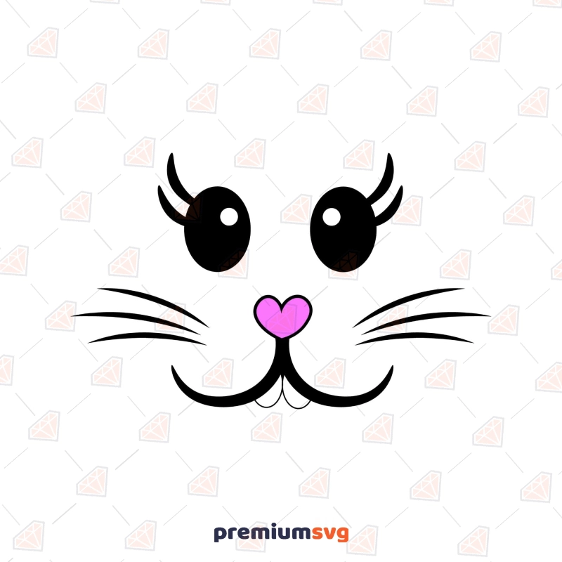Cute Bunny Face SVG Cut File Easter Day SVG Svg