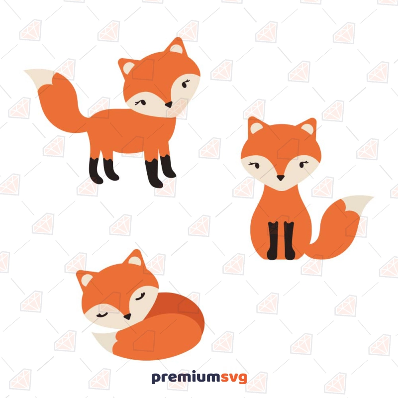 Cute Baby Fox SVG Bundle Wild & Jungle Animals SVG Svg