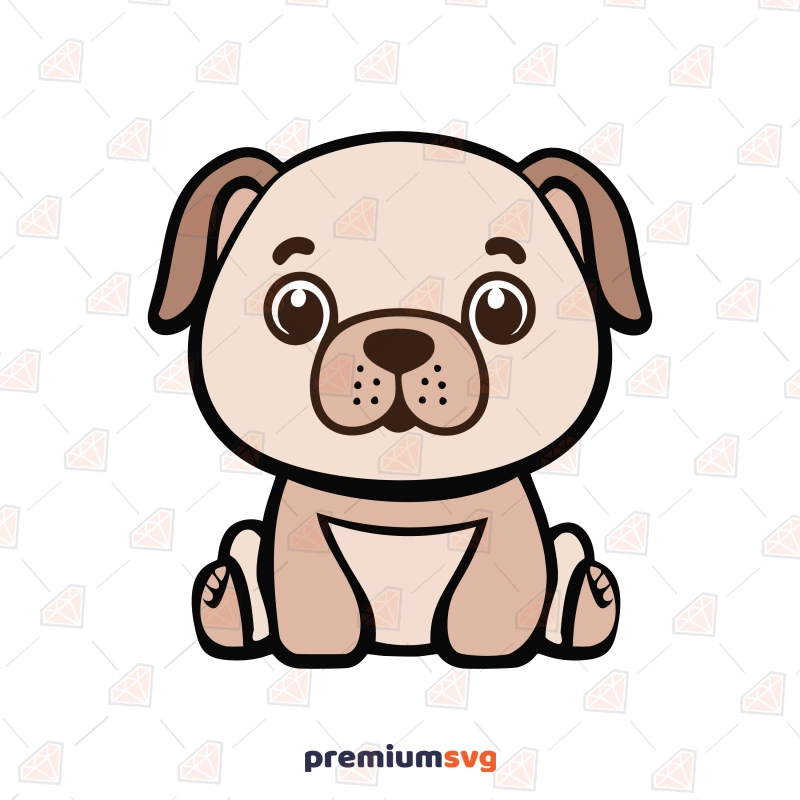 Cute Sitting Dog SVG, Cute Puppy SVG Clipart Dog SVG Svg