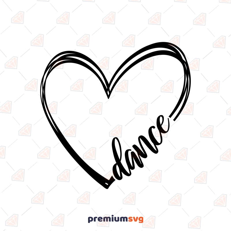 Dance Heart SVG, Dance SVG, Dance Mom SVG, Instant Download Sports SVG Svg