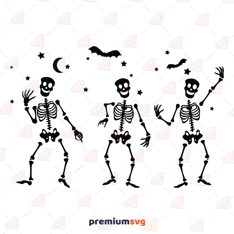 Dancing Skeletons SVG, Halloween Skeletons Dance SVG Halloween SVG Svg