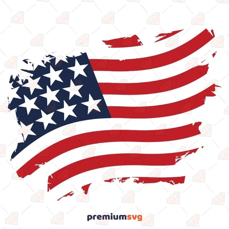 Distressed American Flag SVG Cut Files | 4th of July SVG 4th Of July SVG Svg