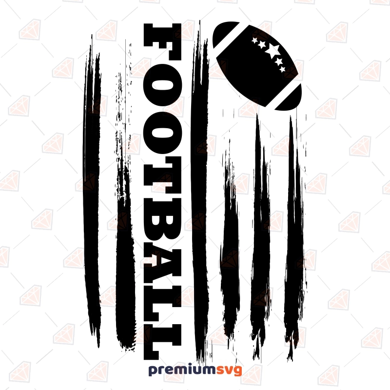 Flag Football SVG, Distressed American Football SVG Sports SVG Svg