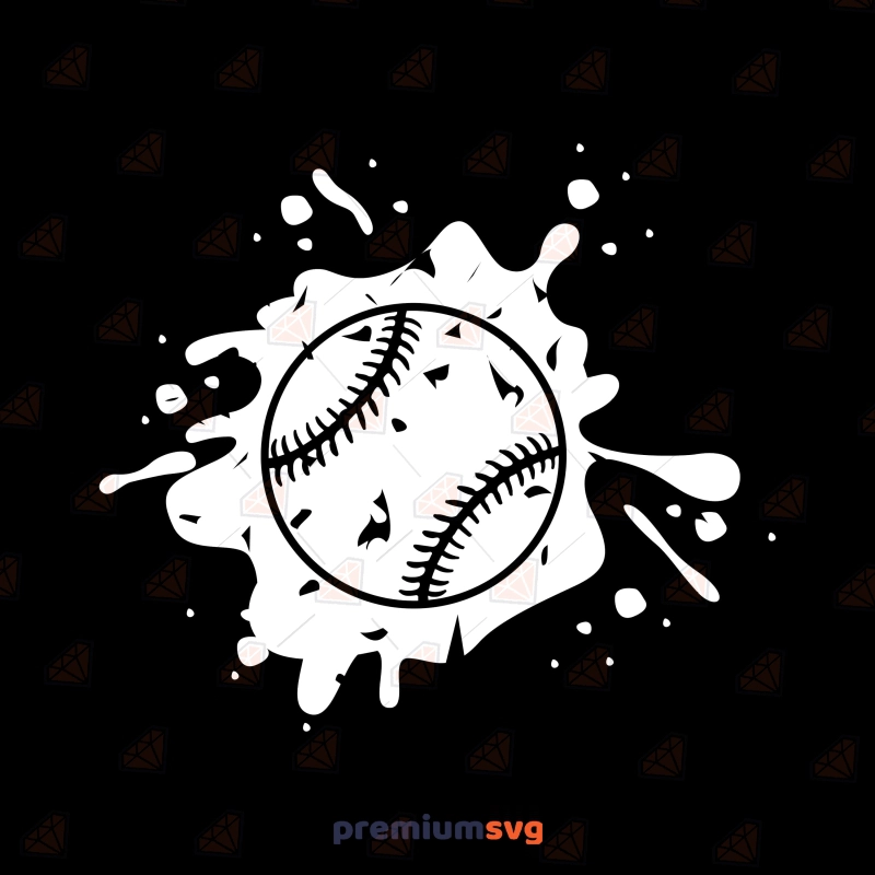 Distressed Baseball Splatter SVG File Baseball SVG Svg