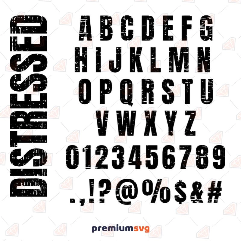 Distressed Font SVG, Instant Download Education SVG Svg