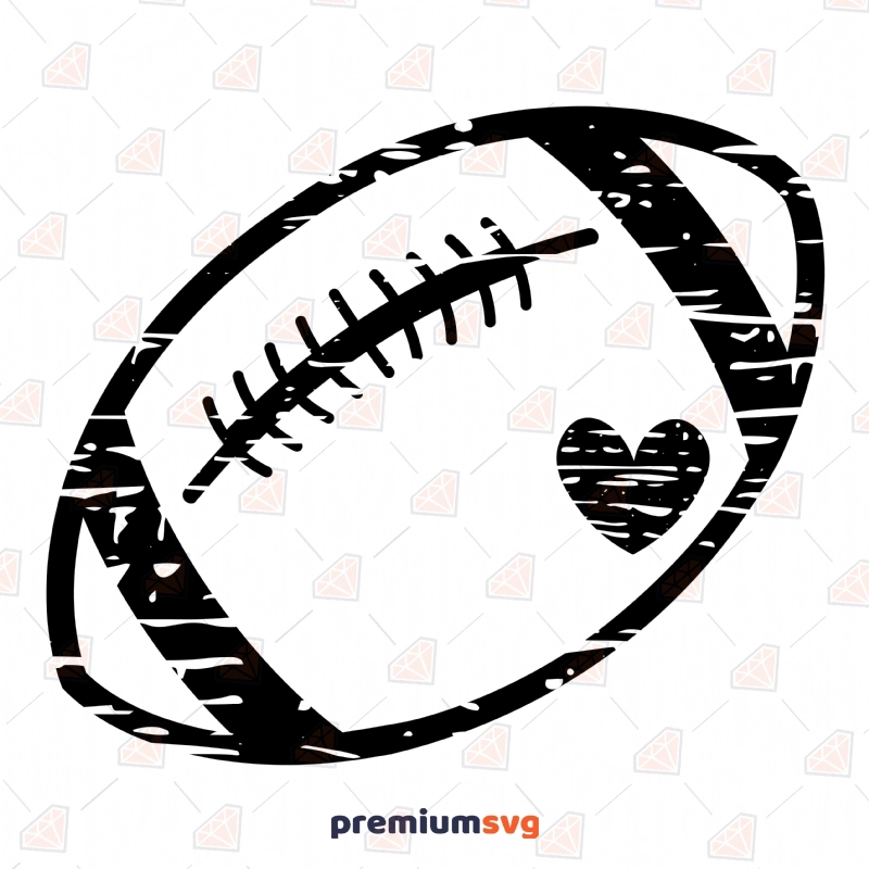 Distressed Football Ball SVG Cut File Football SVG Svg