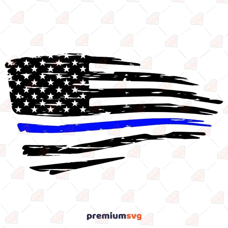 Distressed Police Flag SVG Police SVG Svg