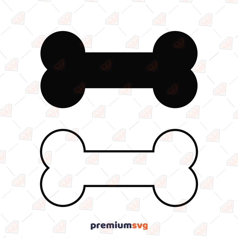 Dog Bone Outline SVG, Vector and Cut File Dog SVG Svg