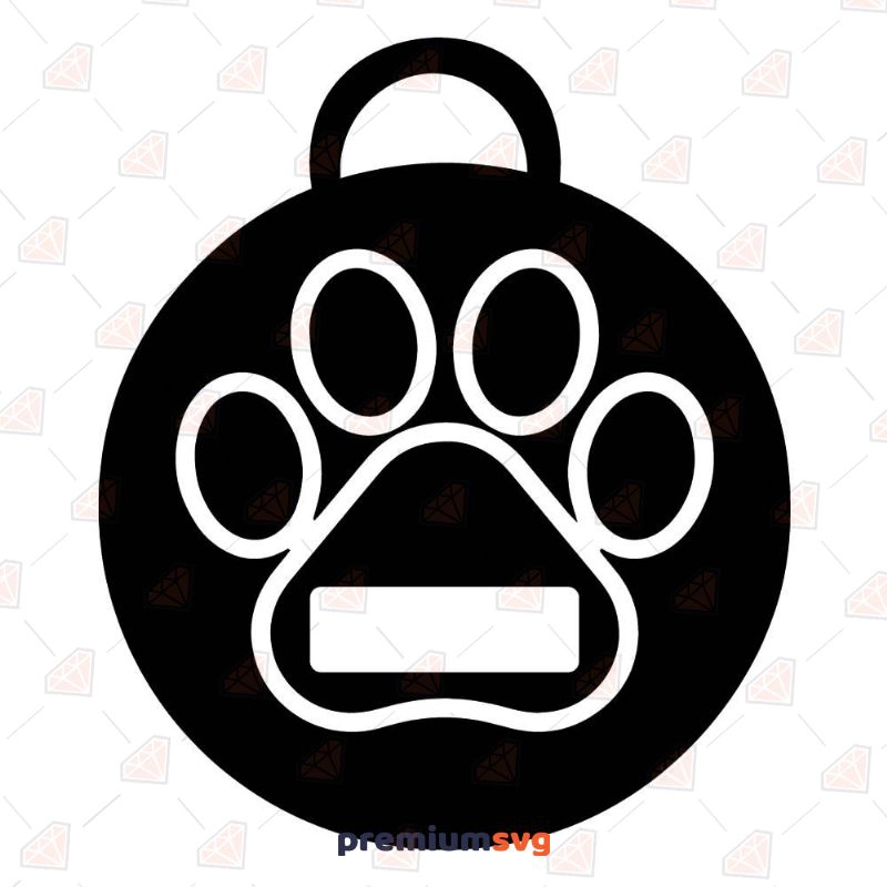 Dog Tag Monogram SVG, Pet Tag Monogram Vector Files Dog SVG Svg