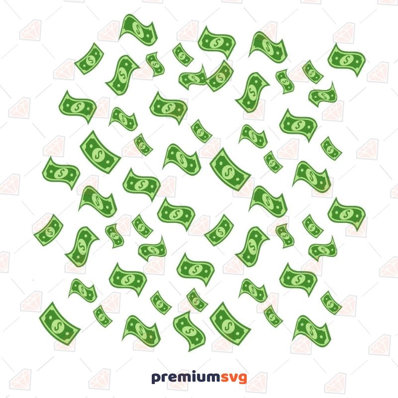 Dollar Rain SVG Vector File, Dollar Rain PNG Business And Finance Svg