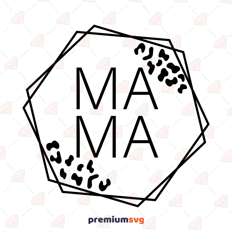 Double Hexagon Mama SVG Cut File T-shirt SVG Svg