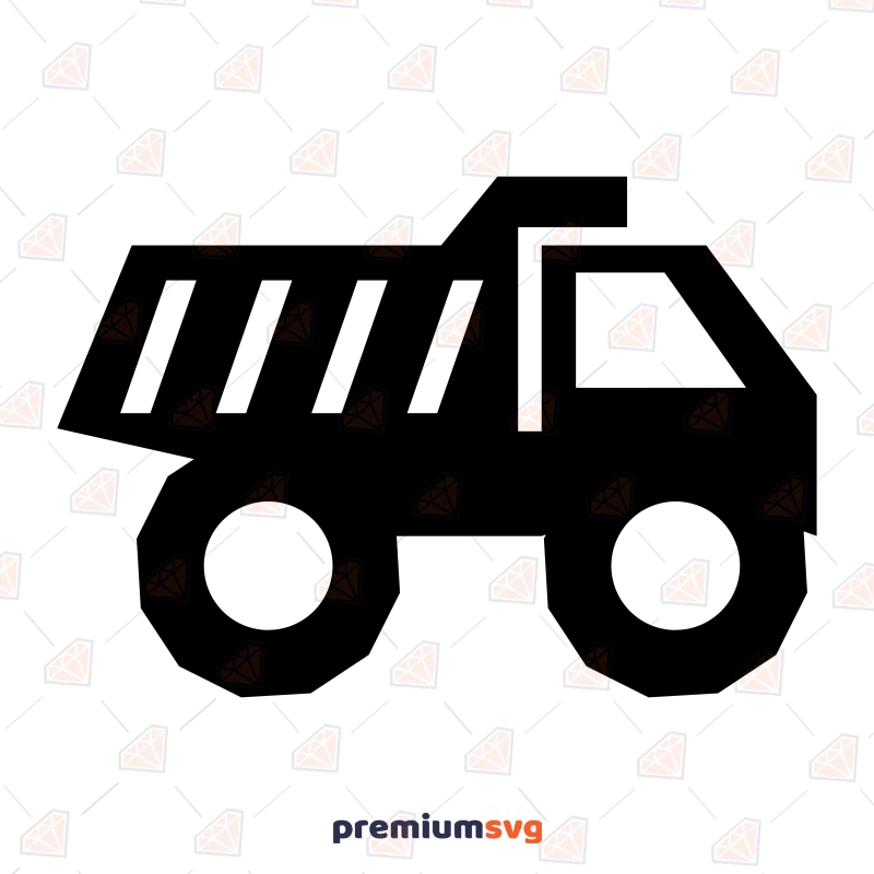 Dump Truck SVG Silhouette, Clipart File Transportation Svg