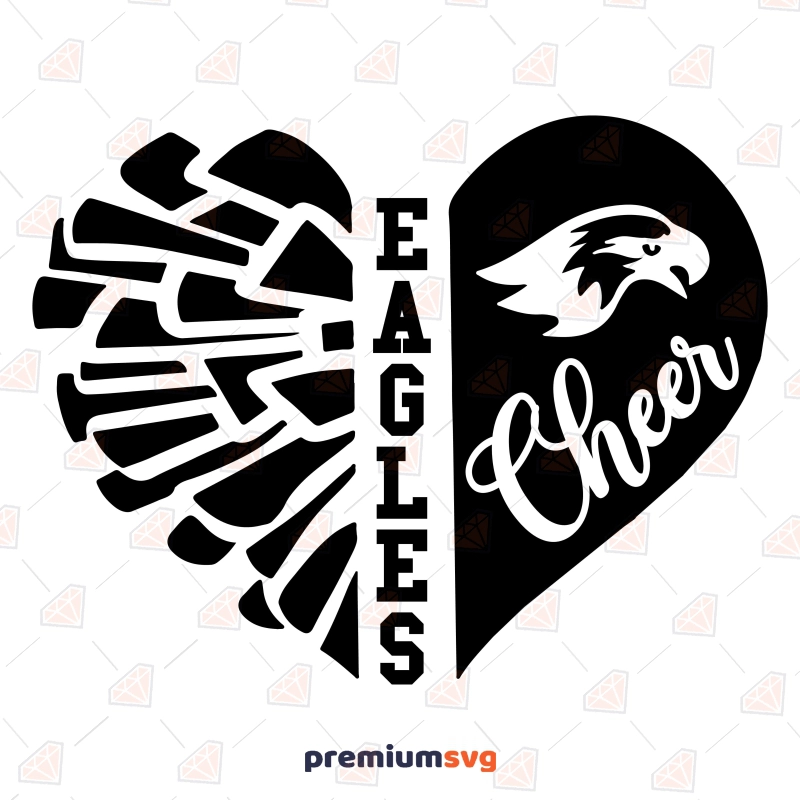 Eagles Heart SVG, Eagles Cheer SVG Football SVG Svg