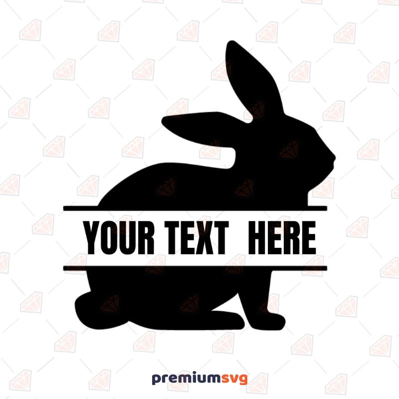 Easter Bunny Monogram SVG For Custom DIY Easter Day SVG Svg