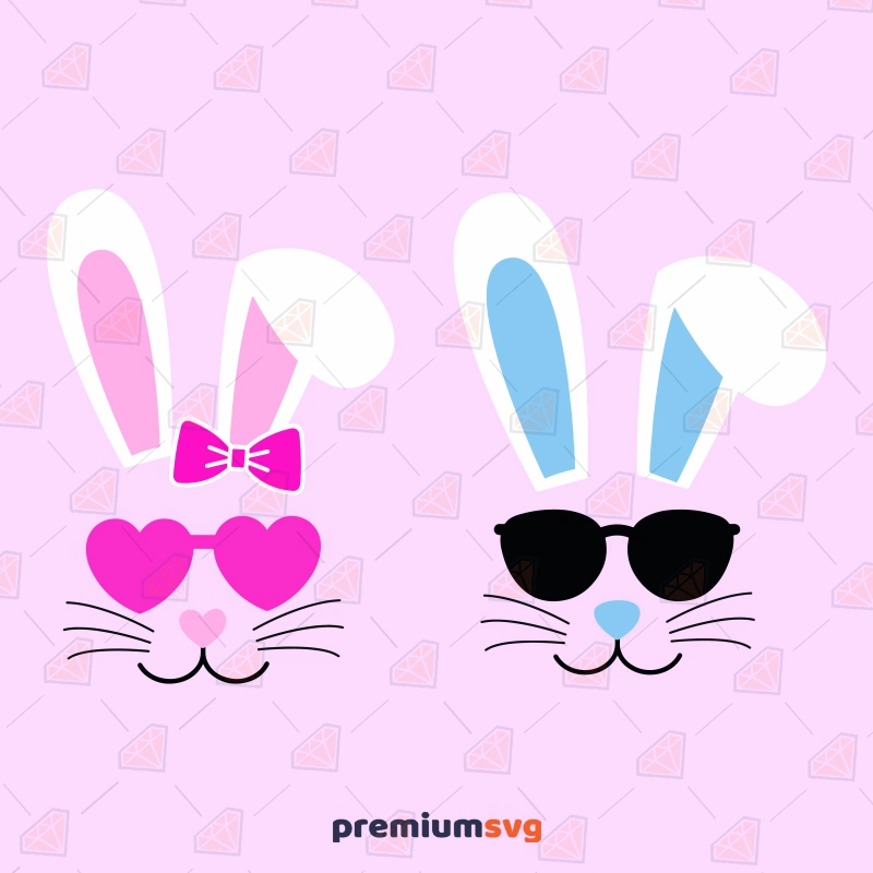 Bunny Sunglasses SVG, Easter Day SVG Cut File Easter Day SVG Svg