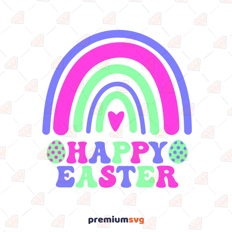 Happy Easter Rainbow SVG, Cute Easter SVG Design Easter Day SVG Svg