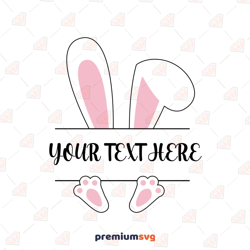 Easter Bunny Monogram SVG Easter Day SVG Svg