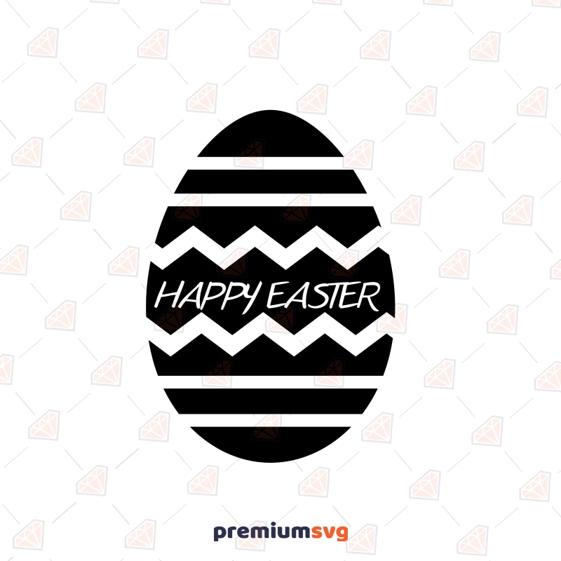 Easter Egg Zigzag Stripe SVG, Happy Easter SVG Easter Day SVG Svg