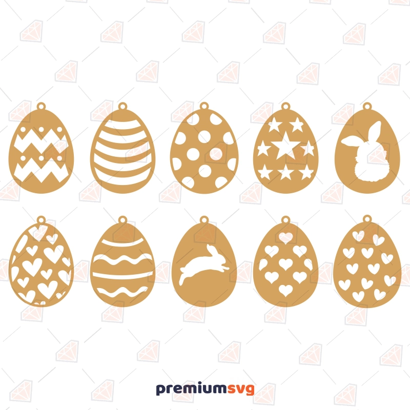 Easter Egg Laser Cut SVG, Easter Eggs Ornaments SVG Easter Day SVG Svg