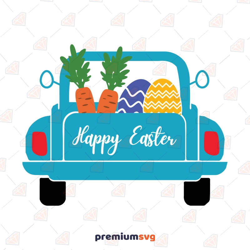 Easter Truck SVG and Sublimation Design Easter Day SVG Svg