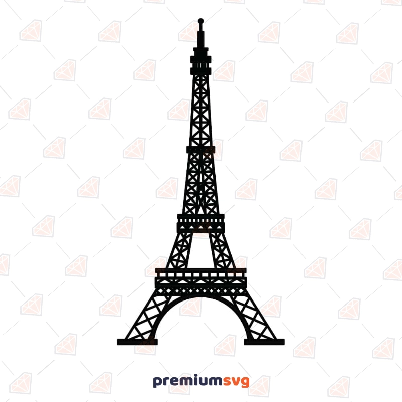 Eiffel Tower SVG Vector & Clipart Cut Files, Eiffel Tower Png Building And Landmarks Svg