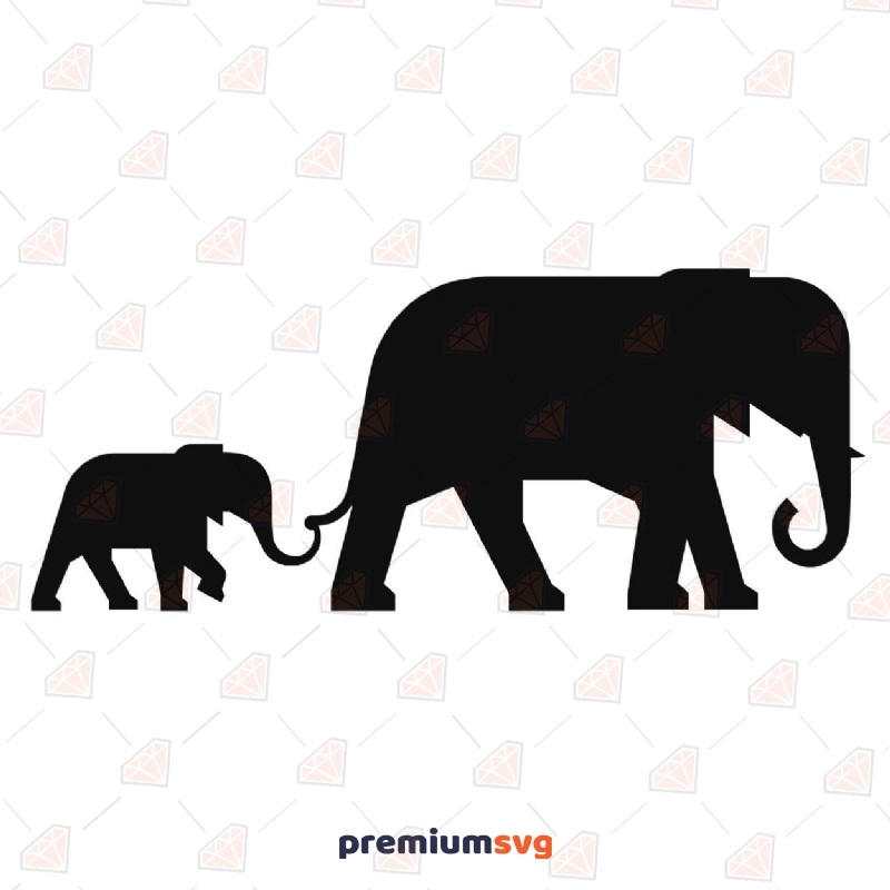 Elephant SVG Cut file, Elephant for Cricut & Silhouettes Wild & Jungle Animals SVG Svg