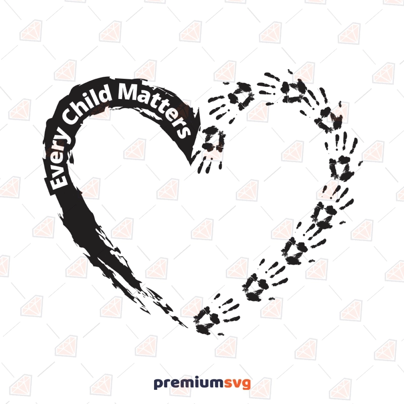 Every Child Matter Brush Heart Svg Cut File Human Rights Svg