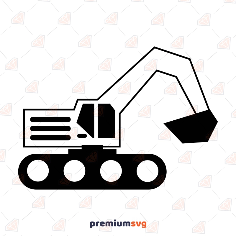 Excavator SVG File for Cricut, Excavator Clipart  Svg