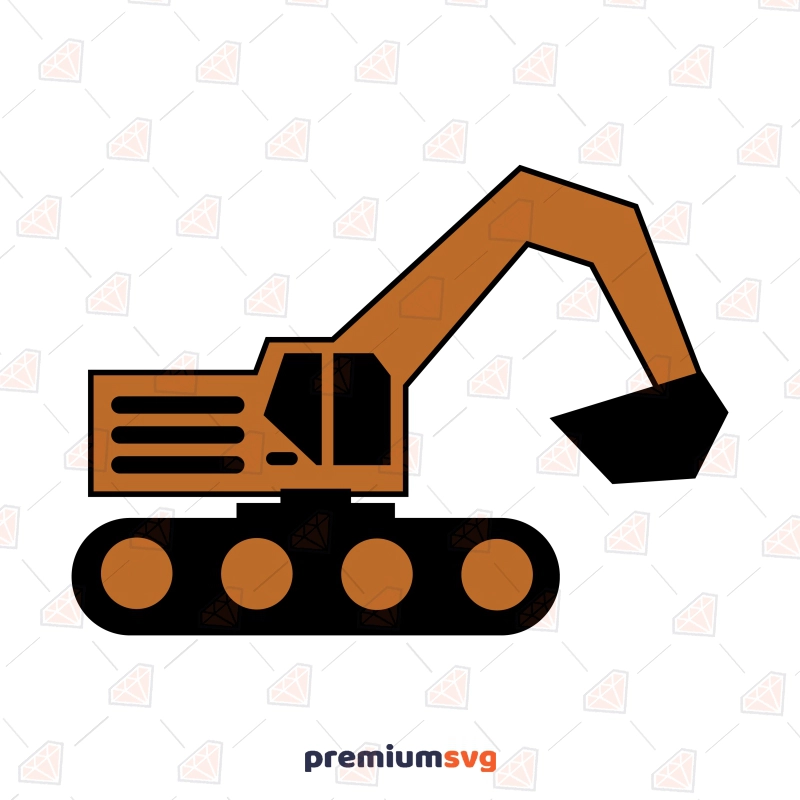 Excavator SVG, Construction SVG Cut and Clipart Files Vector Illustration Svg