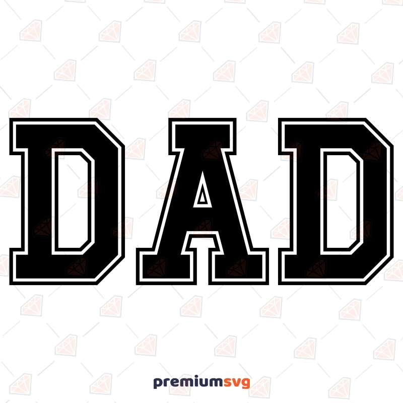 Dad SVG with Jersey Font, Father's Day Shirt SVG Father's Day SVG Svg