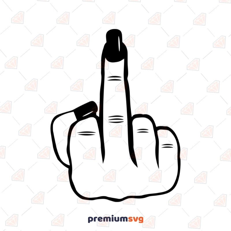 Female Middle Finger SVG, Female Finger Clipart Files Drawings Svg