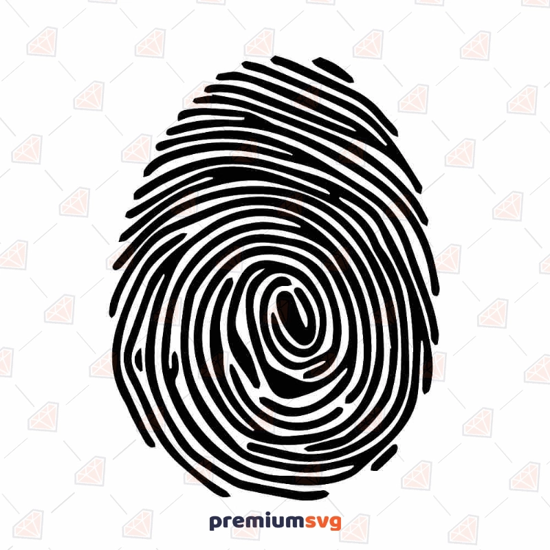 Fingerprint SVG & PNG File, Fingerprint Vector Clipart Vector Illustration Svg