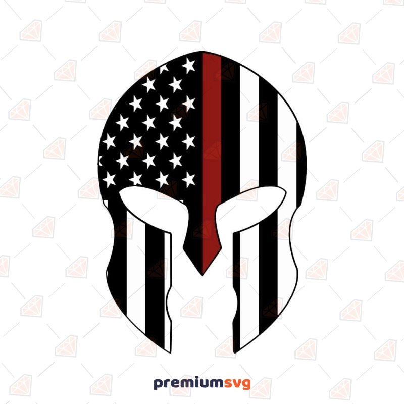 Firefighter Spartan Helmet SVG Cut File, Fireman Helmet SVG Firefighter SVG Svg