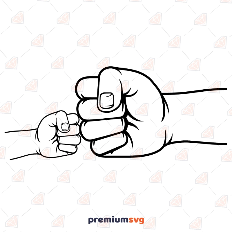 Fist Bump SVG Cut Files, Father's and Son Hand SVG Father's Day SVG Svg