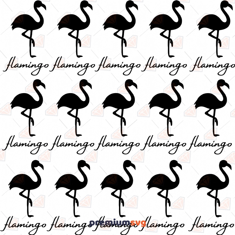 Flamingo Pattern SVG Cut File Background Patterns Svg