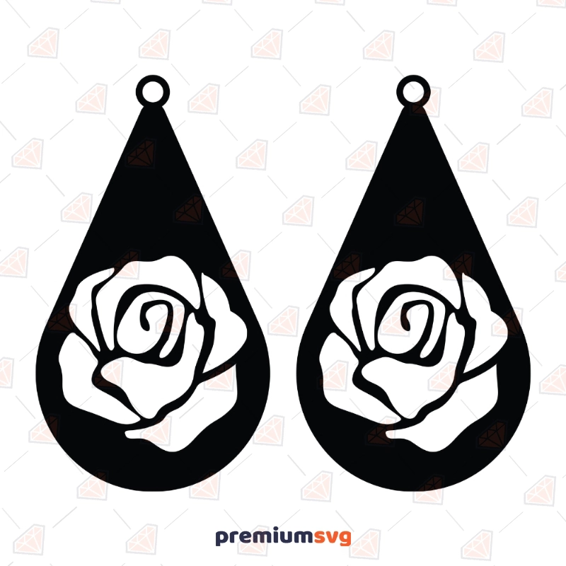 Floral Earring SVG Cut File and Vector File Vector Illustration Svg