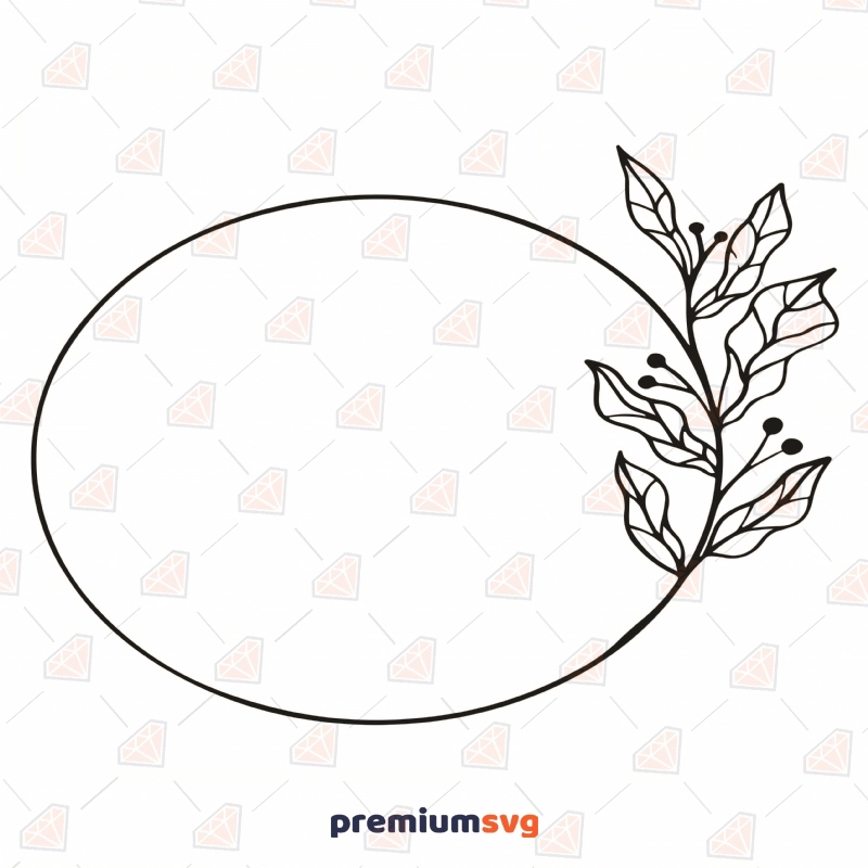 Autumn Flower Wreath Frame SVG File for Cricut & Silhouette