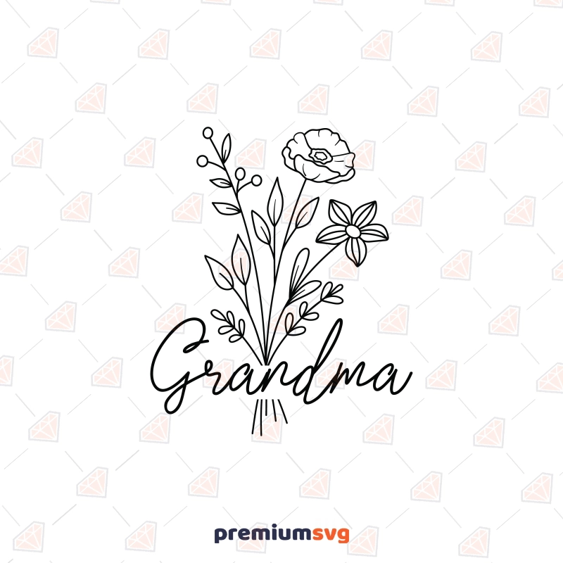 Floral Grandma SVG, Grandma SVG Shirt Mother's Day SVG Svg