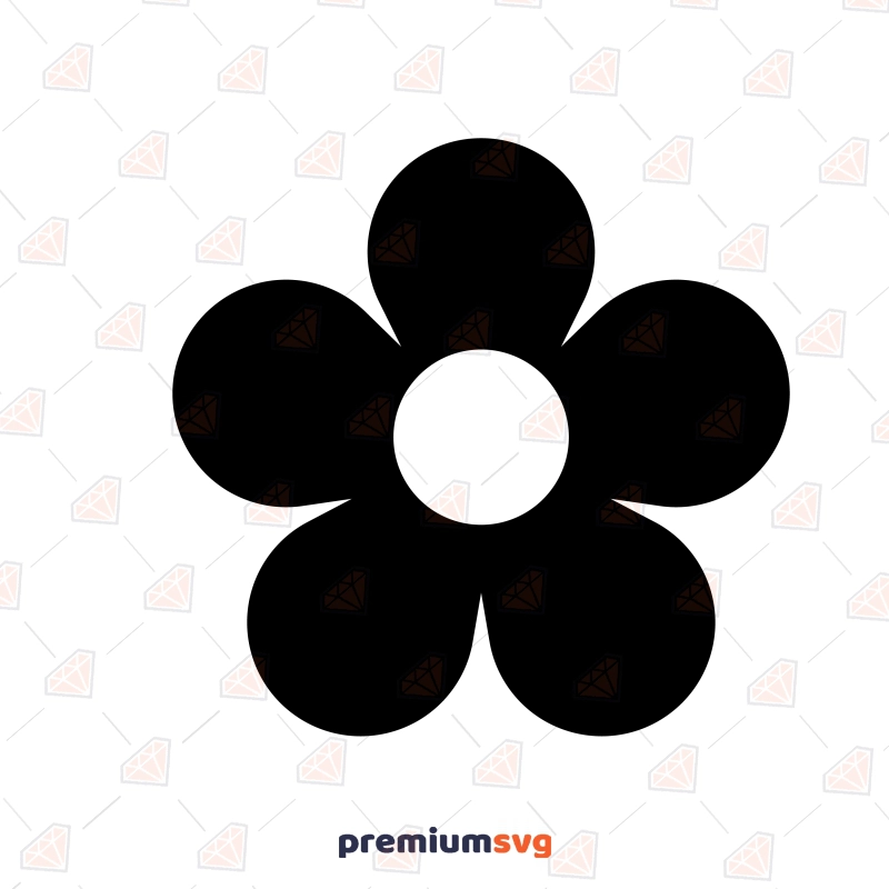 Flower Clipart SVG Cut Files, Basic Flower SVG Clipart Flower SVG Svg