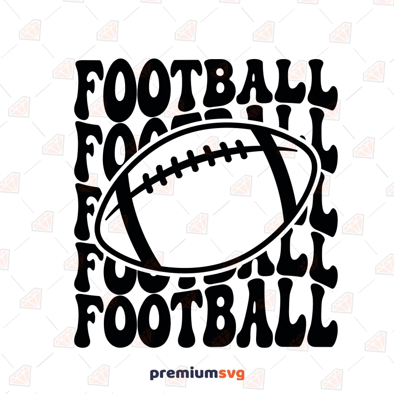 Football SVG with Ball, Retro Football SVG Instant Download Football SVG Svg