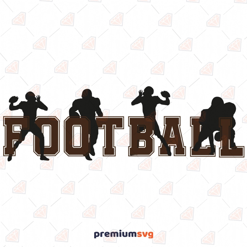 Football with Footballer SVG Cut File Football SVG Svg