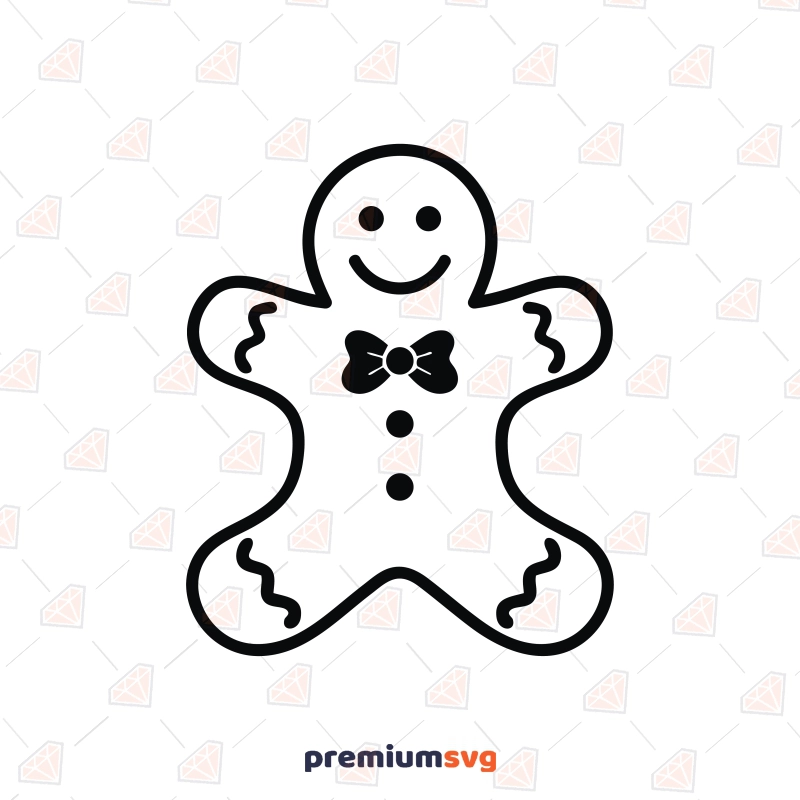 Free Gingerbread Man SVG, Christmas Cookie Cut File Gingerbread SVG