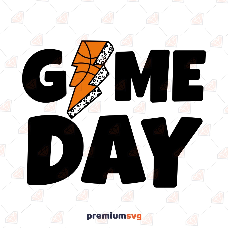 Game Day SVG with Basketball, Game Day PNG, JPEG Basketball SVG Svg