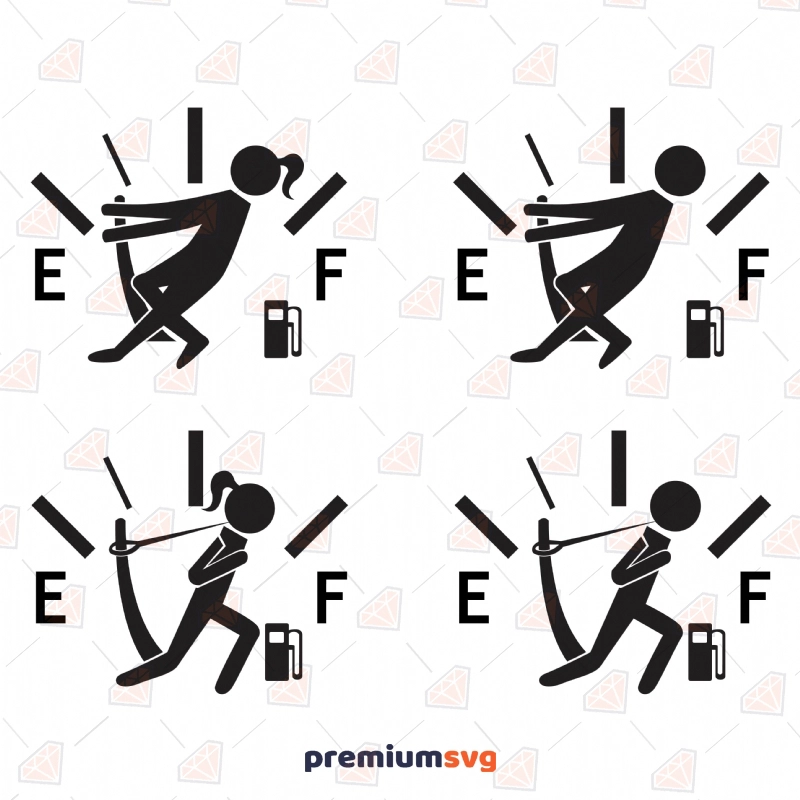 Gas Gauge SVG Bundle | Funny Gas Tank Cut Files Funny SVG Svg