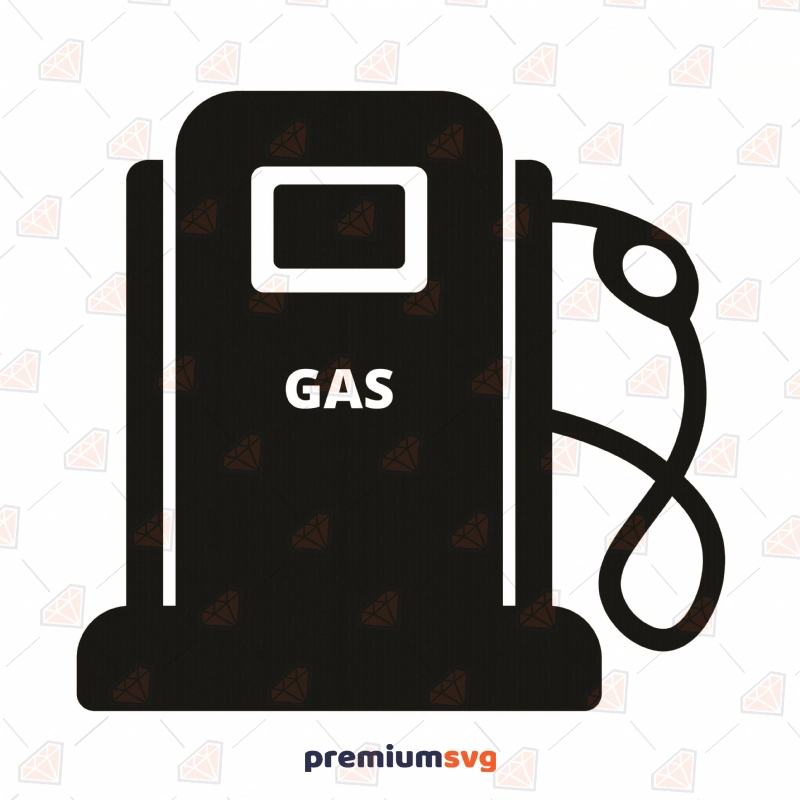 Gas Pump Silhouette SVG, Gas Patrol Pump SVG Instant Download Vector Illustration Svg