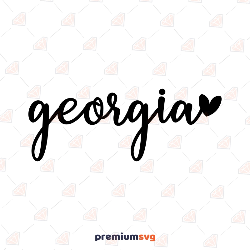 Georgia State SVG, USA Love SVG Vector Files USA SVG Svg