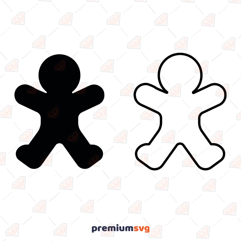 Gingerbread Silhouette SVG Bundle, Gingerbread Vector SVG Clipart Christmas SVG Svg