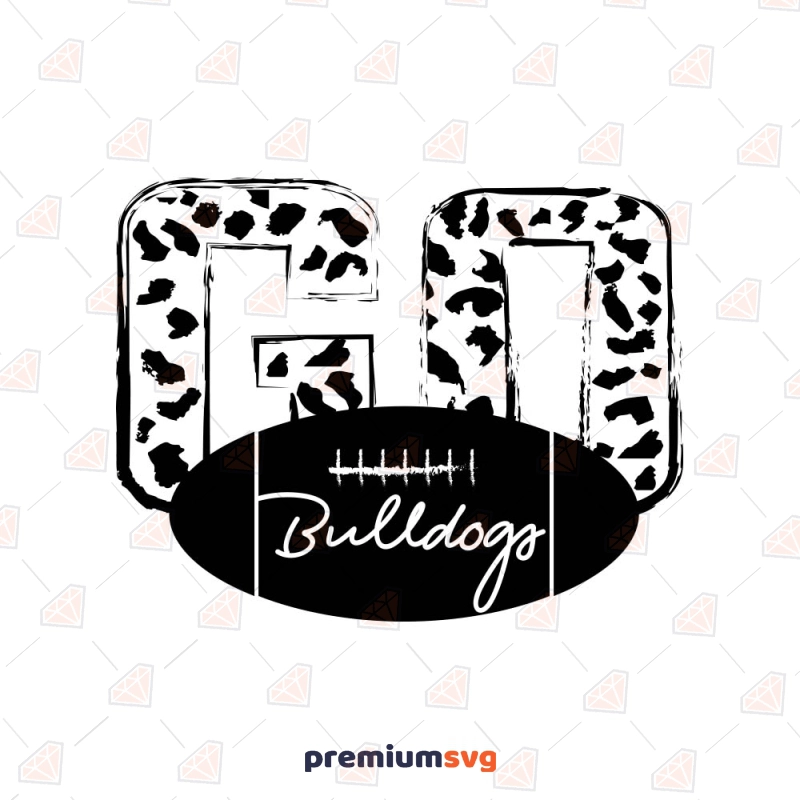 Georgia Bulldog SVG, Go Bulldogs Leopard SVG Football SVG Svg