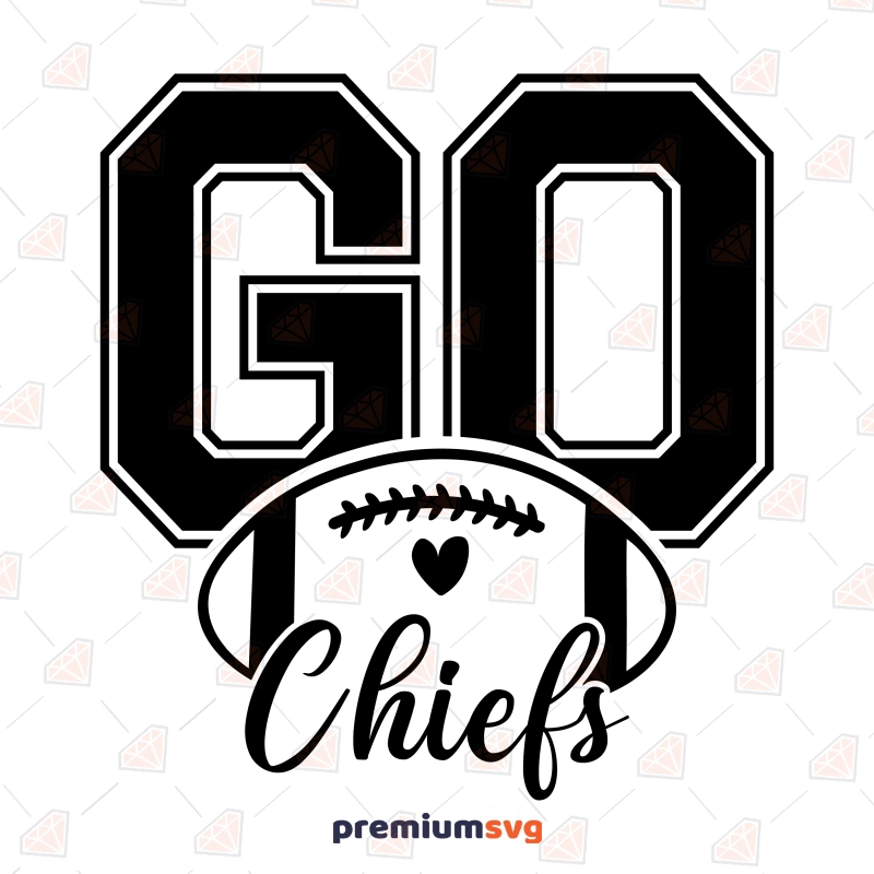 Go Chiefs SVG, Football Kansas City Design Football SVG Svg