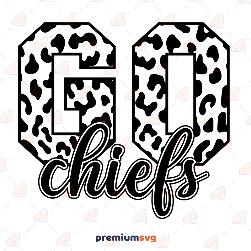 Leopard Go Chiefs SVG, Football Design Football SVG Svg